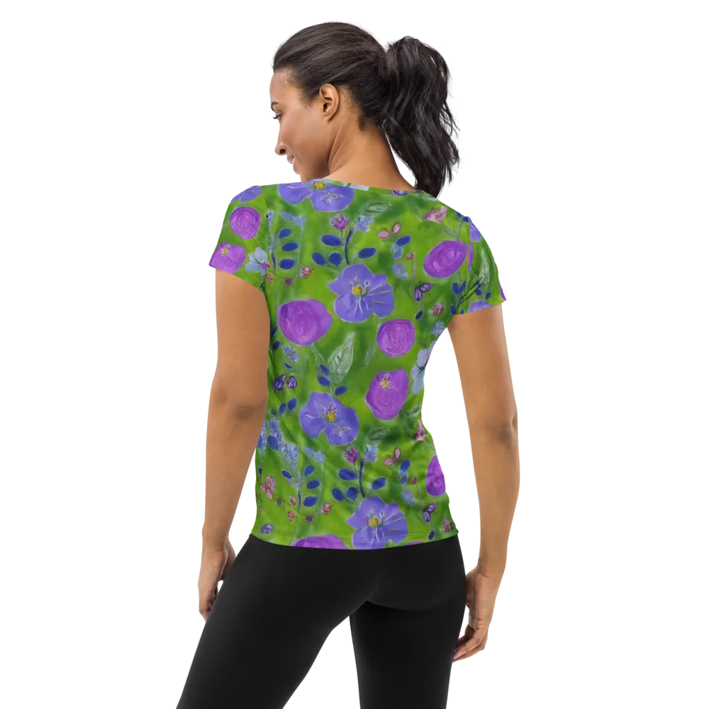 Garden Voltage on Women's Athletic T-Shirt — Back