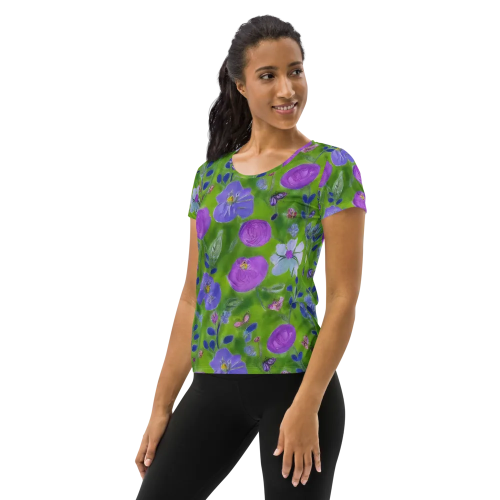 Garden Voltage on Women's Athletic T-Shirt — Left