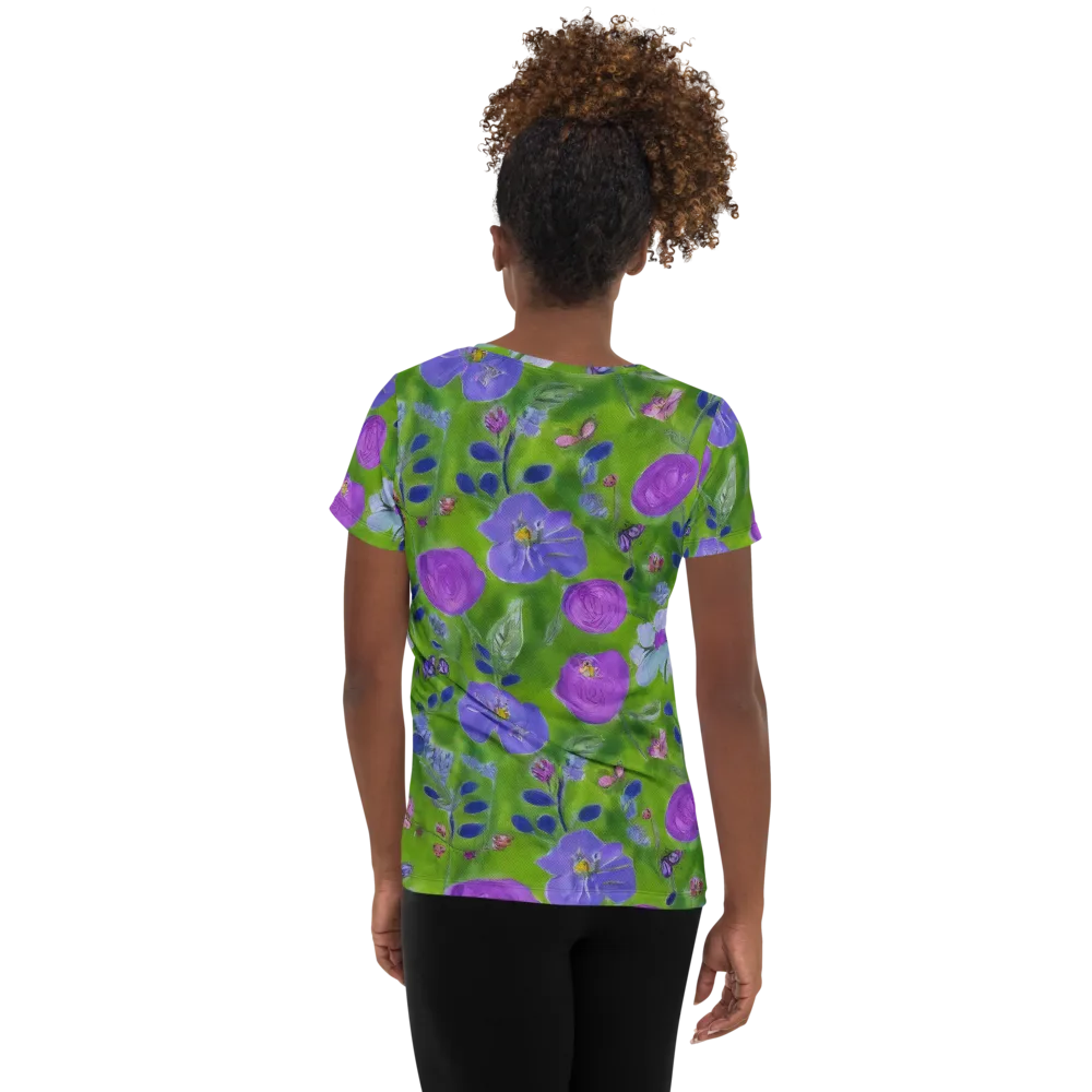 Garden Voltage on Women's Athletic T-Shirt — Back