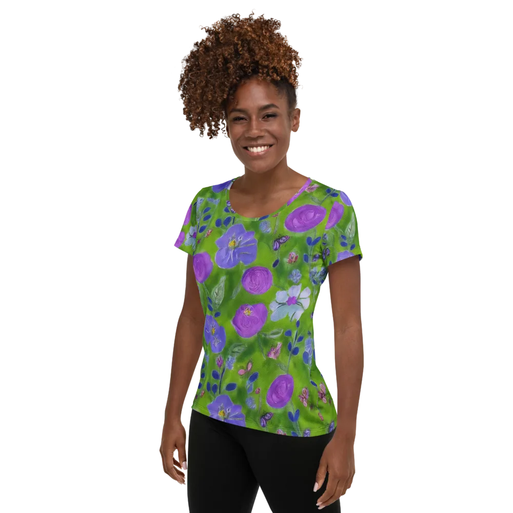 Garden Voltage on Women's Athletic T-Shirt — Left