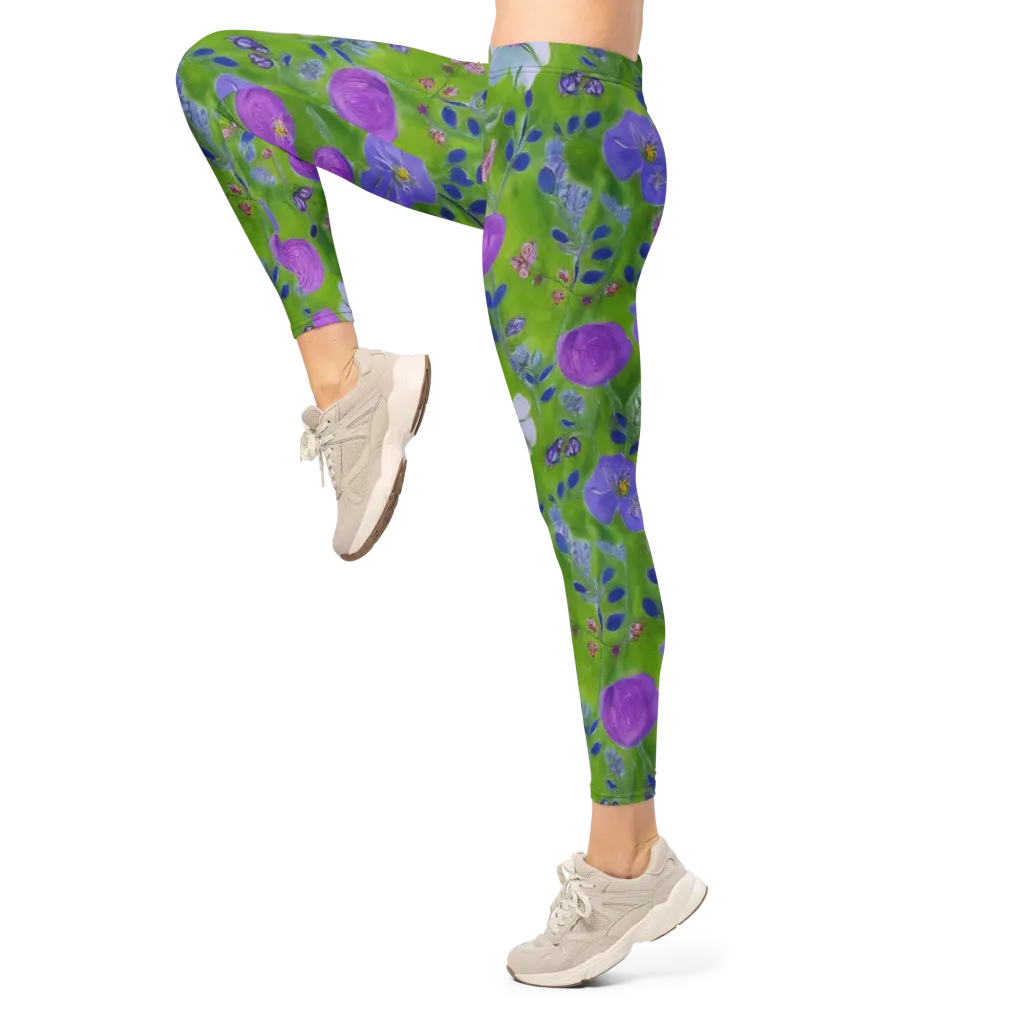Garden Voltage on Leggings — Left