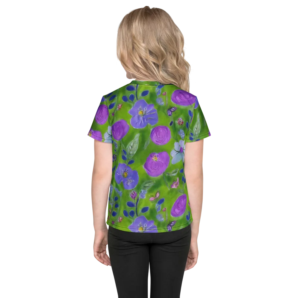 Garden Voltage on Kids Crew Neck T-Shirt — Back
