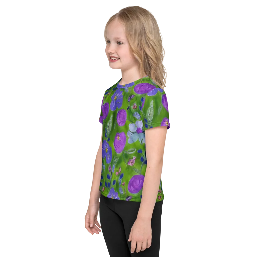 Garden Voltage on Kids Crew Neck T-Shirt — Left