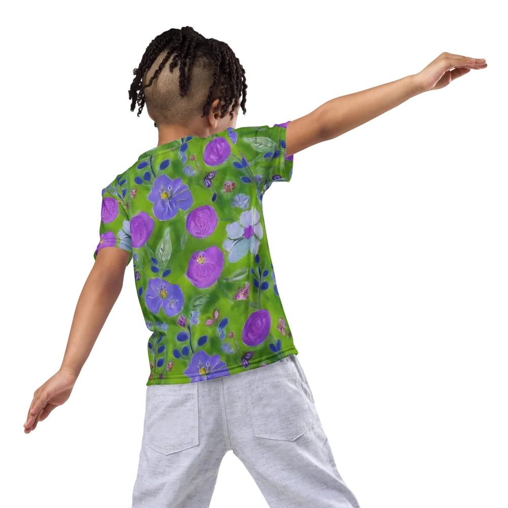 Garden Voltage on Kids Crew Neck T-Shirt — Back