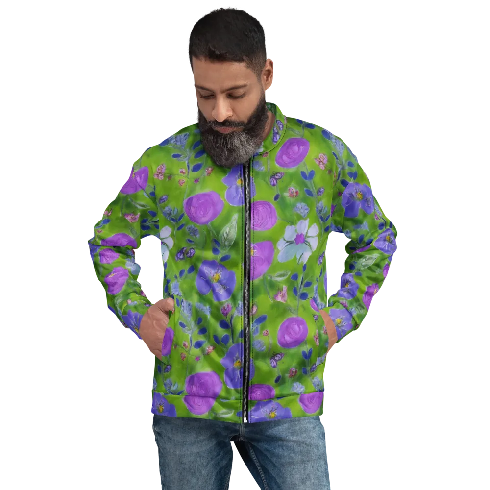 Garden Voltage on Bomber Jacket — Front