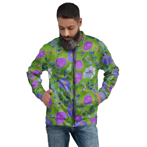 Garden Voltage on a Bomber Jacket