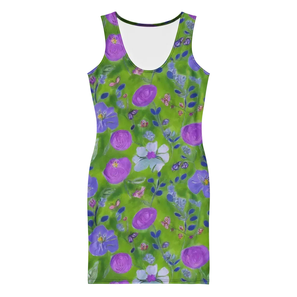 Garden Voltage on Bodycon Dress — Front