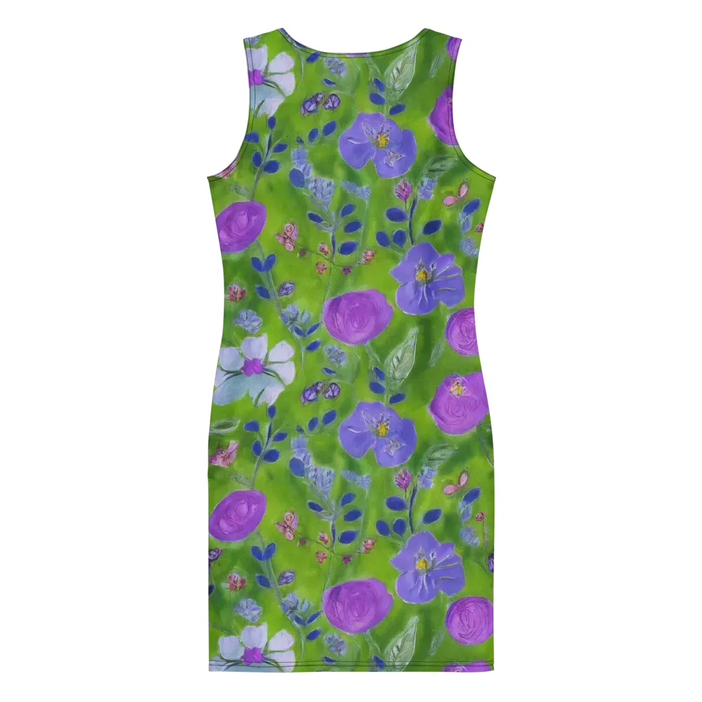 Garden Voltage on Bodycon Dress — Back