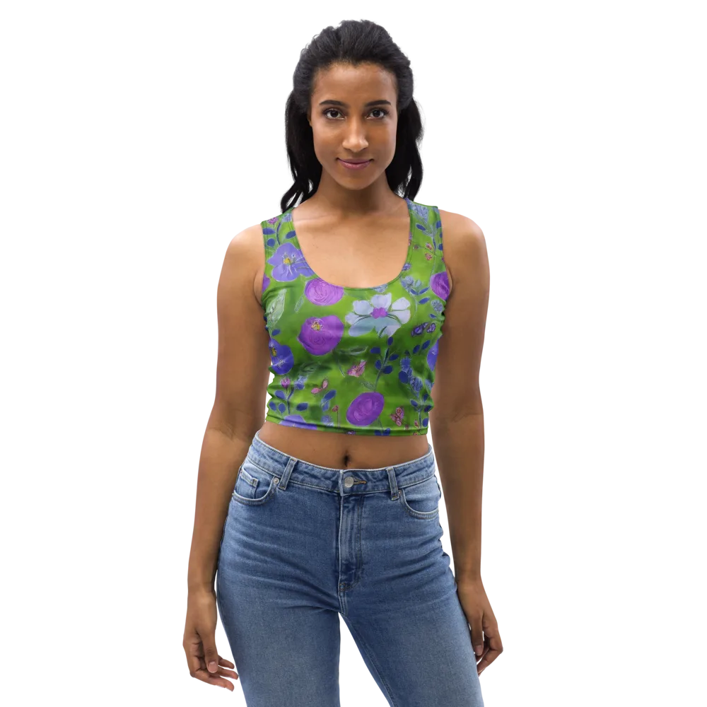 Garden Voltage on Crop Top — Front