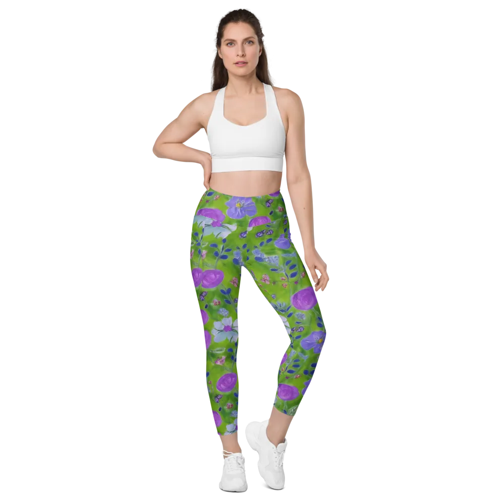 Garden Voltage on Leggings with Pockets — Front