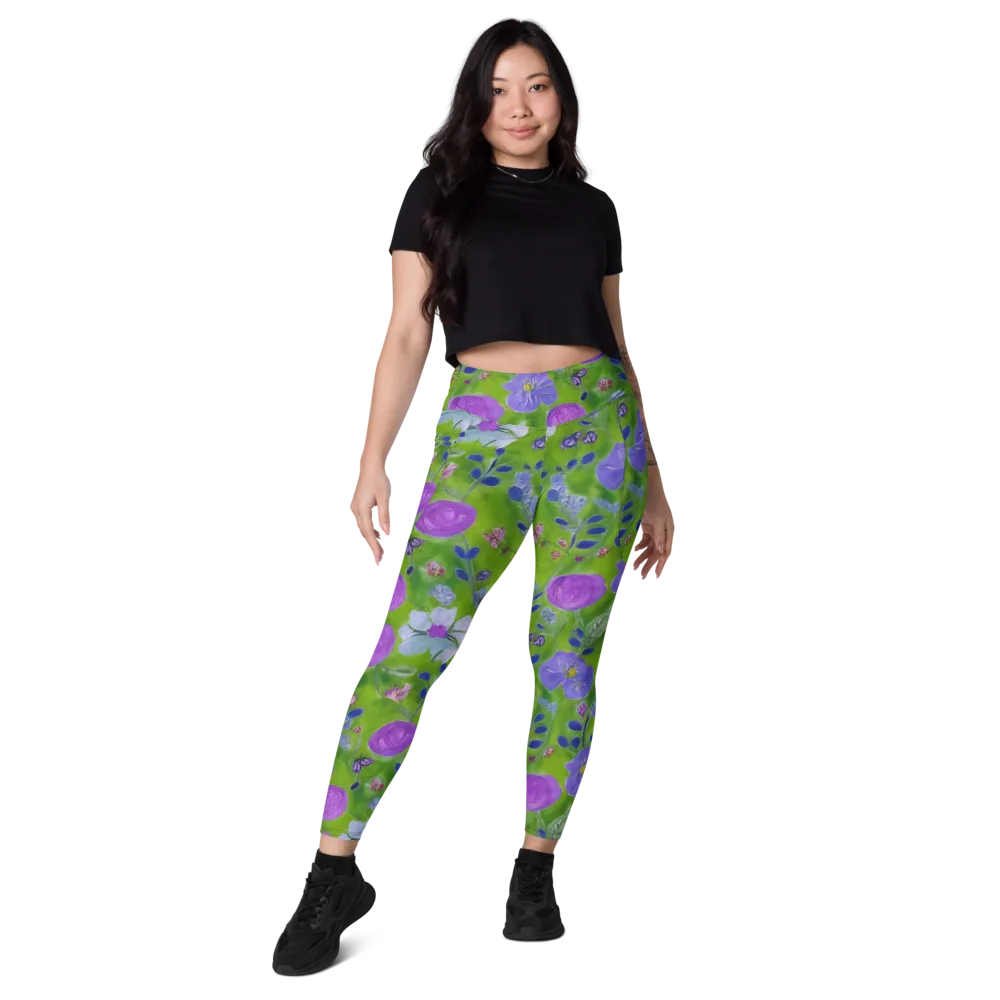Garden Voltage on Leggings with Pockets — Front