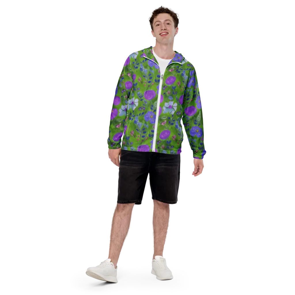 Garden Voltage on Men's Windbreaker — Front