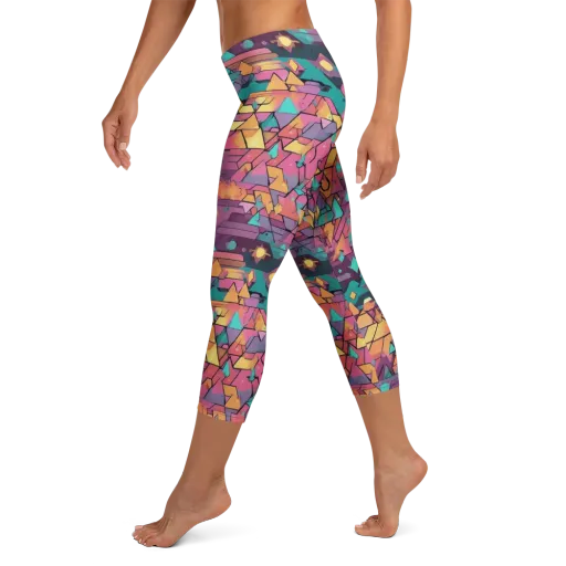 Prismatic Rumble on a Capri Leggings