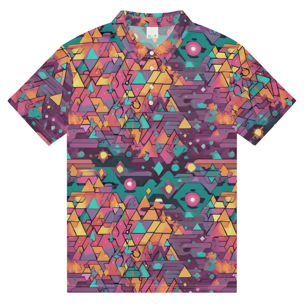 Prismatic Rumble on Men's Slim Fit Polo Shirt — Front