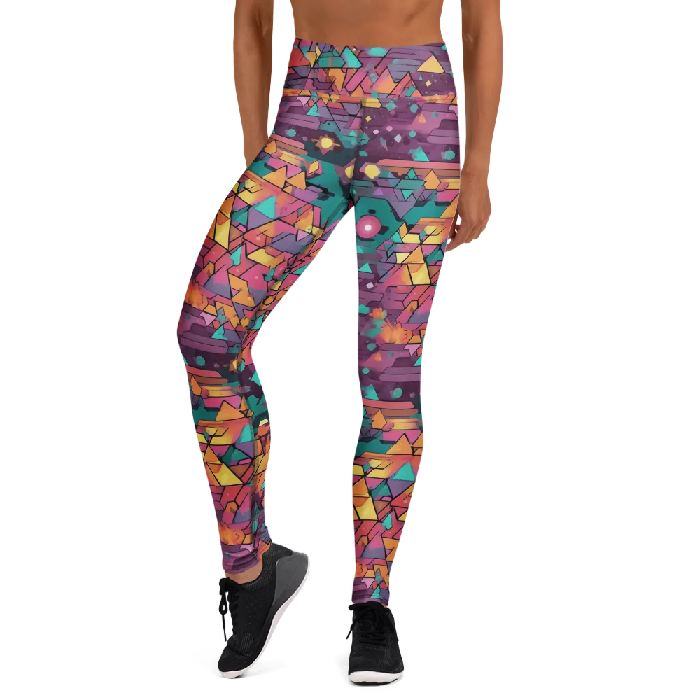 Prismatic Rumble on Yoga Leggings — Front