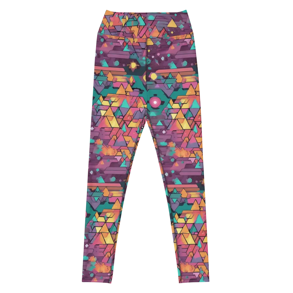 Prismatic Rumble on Yoga Leggings — Front