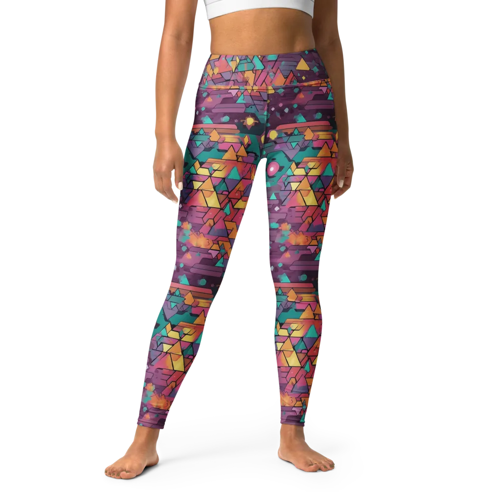 Prismatic Rumble on Yoga Leggings — Front