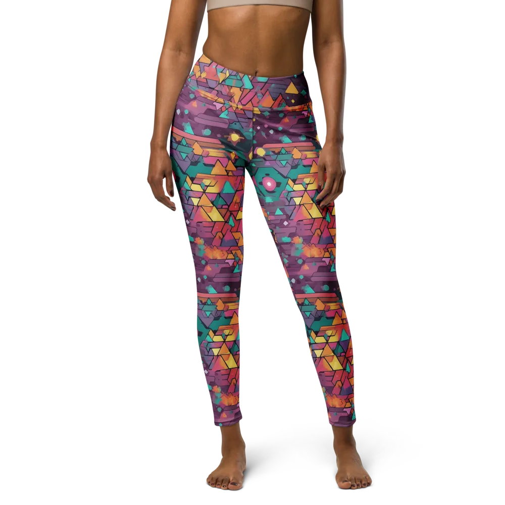 Prismatic Rumble on Yoga Leggings — Front
