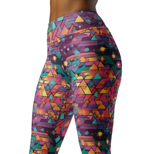 Prismatic Rumble on a Yoga Leggings