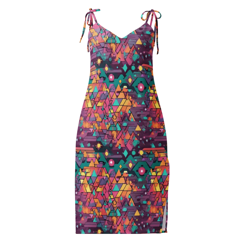 Prismatic Rumble on Slip Dress — Front