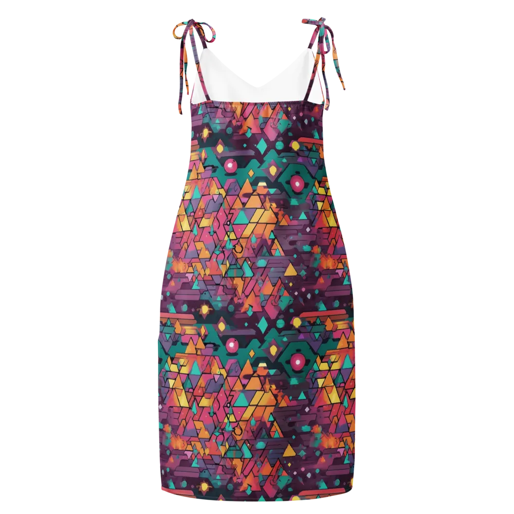 Prismatic Rumble on Slip Dress — Back