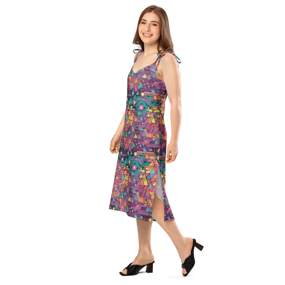Prismatic Rumble on Slip Dress — Left Front