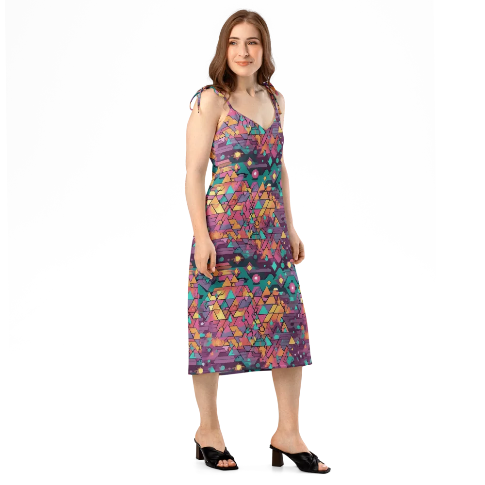 Prismatic Rumble on Slip Dress — Right Front