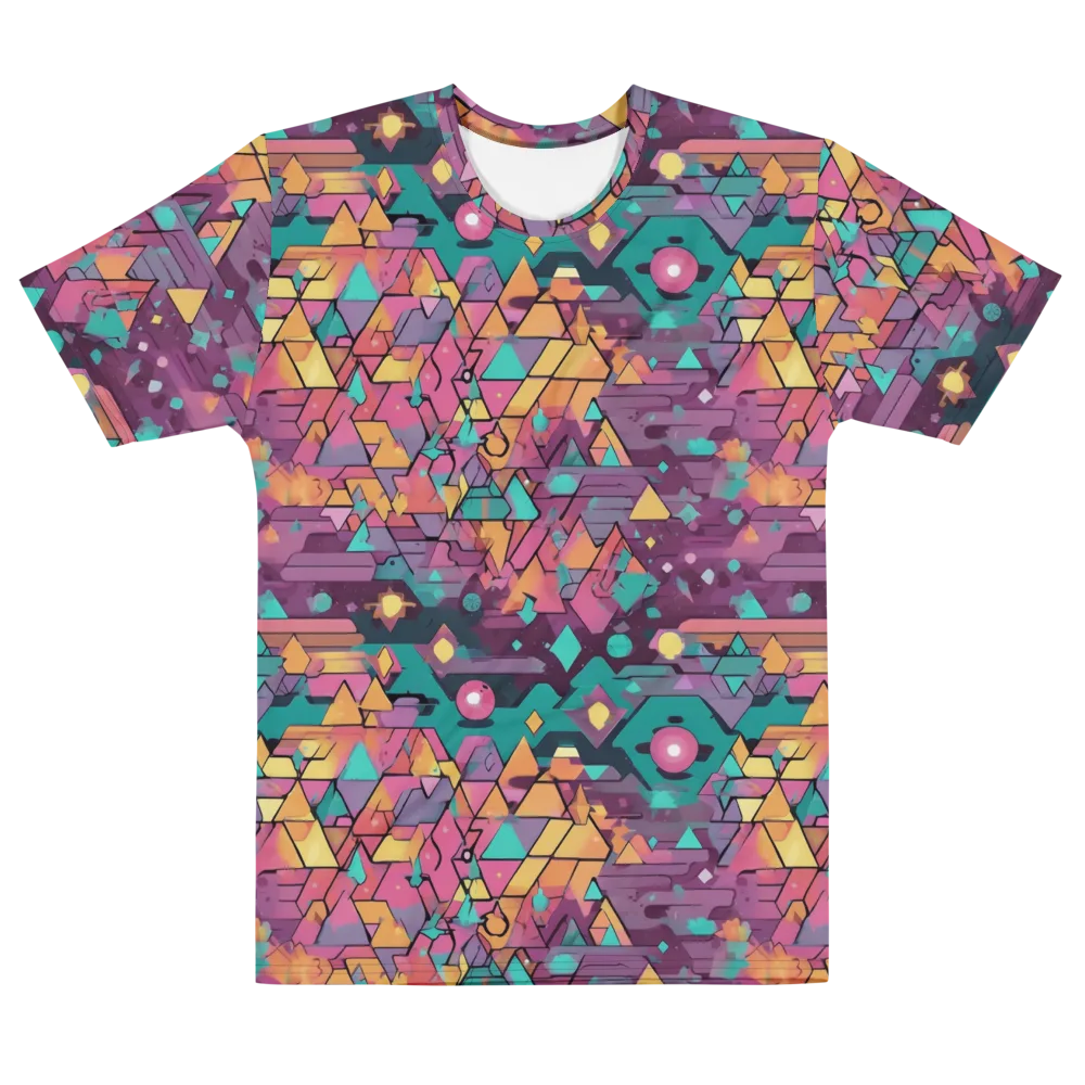 Prismatic Rumble on Men's Cotton Crew Neck T-Shirt — Front