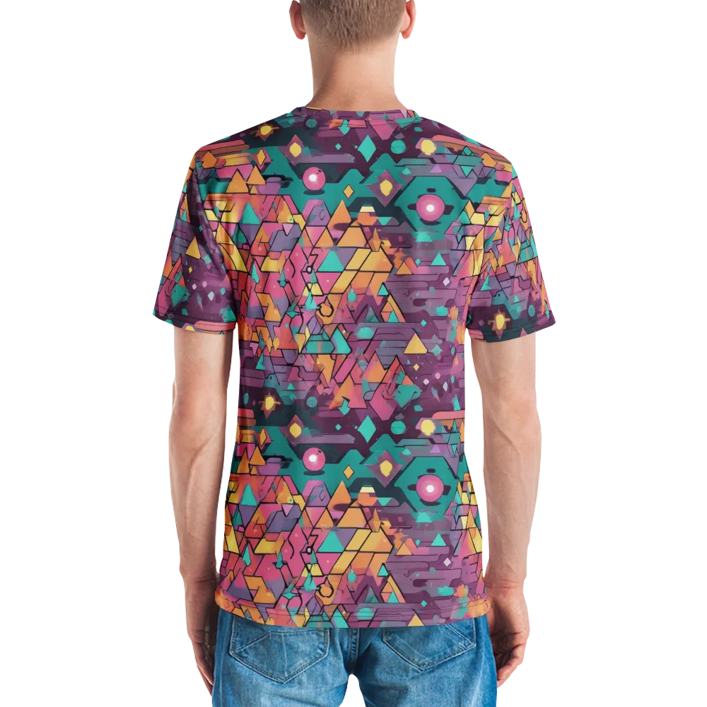 Prismatic Rumble on Men's Crew Neck T-Shirt — Back