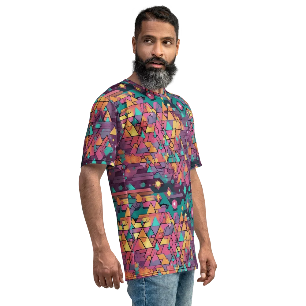 Prismatic Rumble on Men's Crew Neck T-Shirt — Right