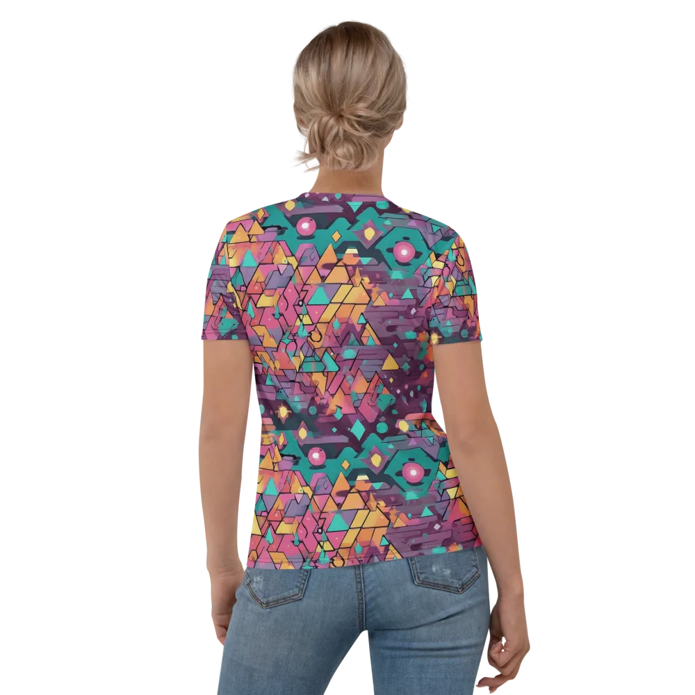 Prismatic Rumble on Women's Crew Neck T-Shirt — Back