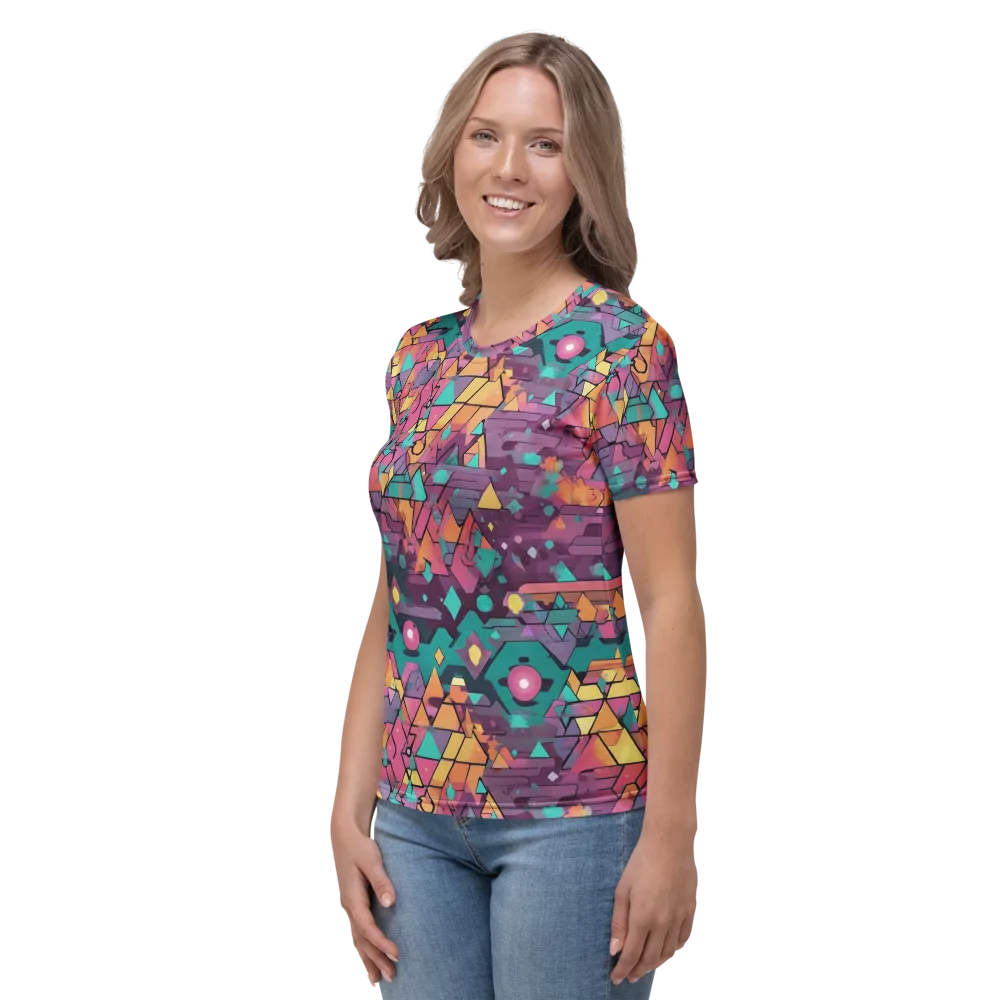 Prismatic Rumble on Women's Crew Neck T-Shirt — Left