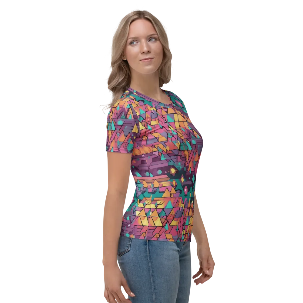 Prismatic Rumble on Women's Crew Neck T-Shirt — Right
