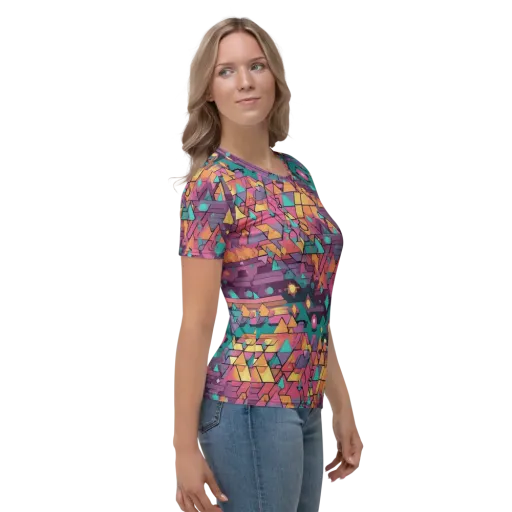 Prismatic Rumble on a Women's Crew Neck T-Shirt