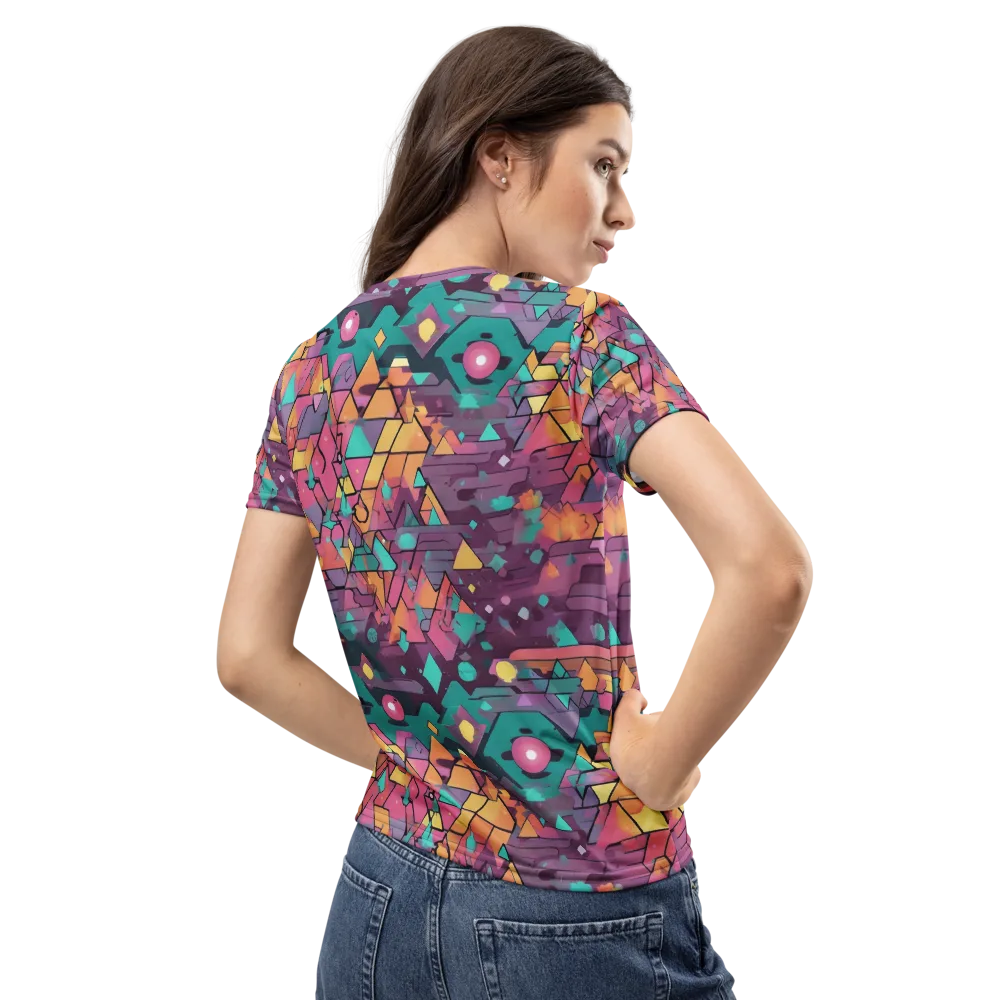 Prismatic Rumble on Women's Crew Neck T-Shirt — Back