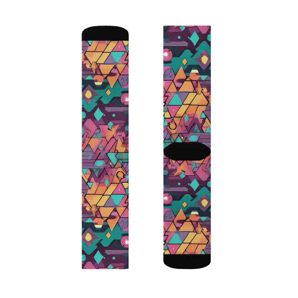 Prismatic Rumble on Socks — Left Sock