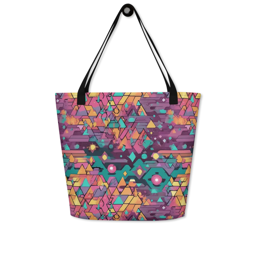 Prismatic Rumble on Large Tote Bag W/ Pocket — Front