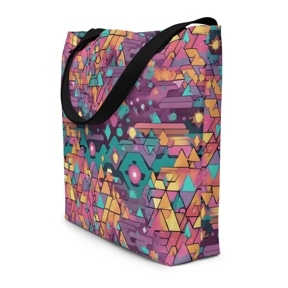 Prismatic Rumble on Large Tote Bag W/ Pocket — Front