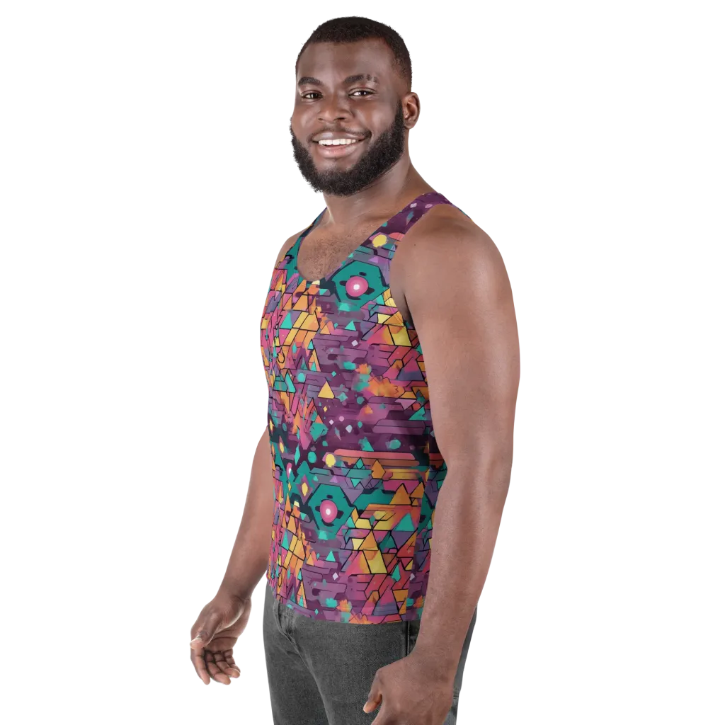 Prismatic Rumble on Men's Tank Top — Left Front