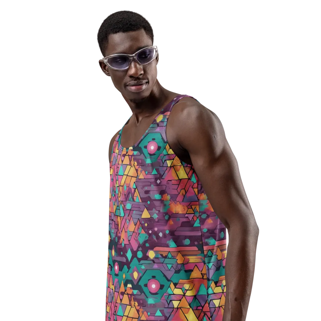 Prismatic Rumble on Men's Tank Top — Left