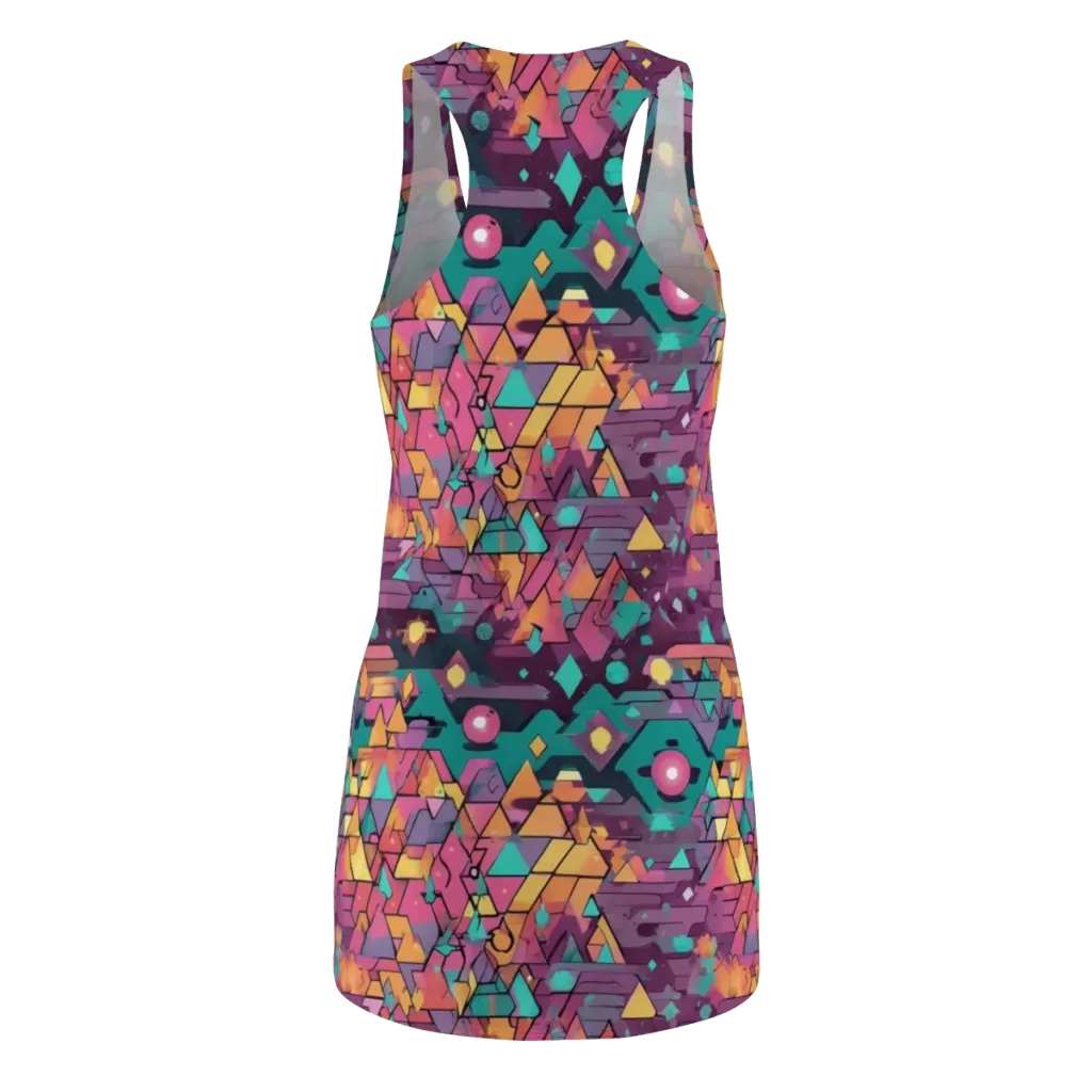 Prismatic Rumble on Racerback Dress — Back