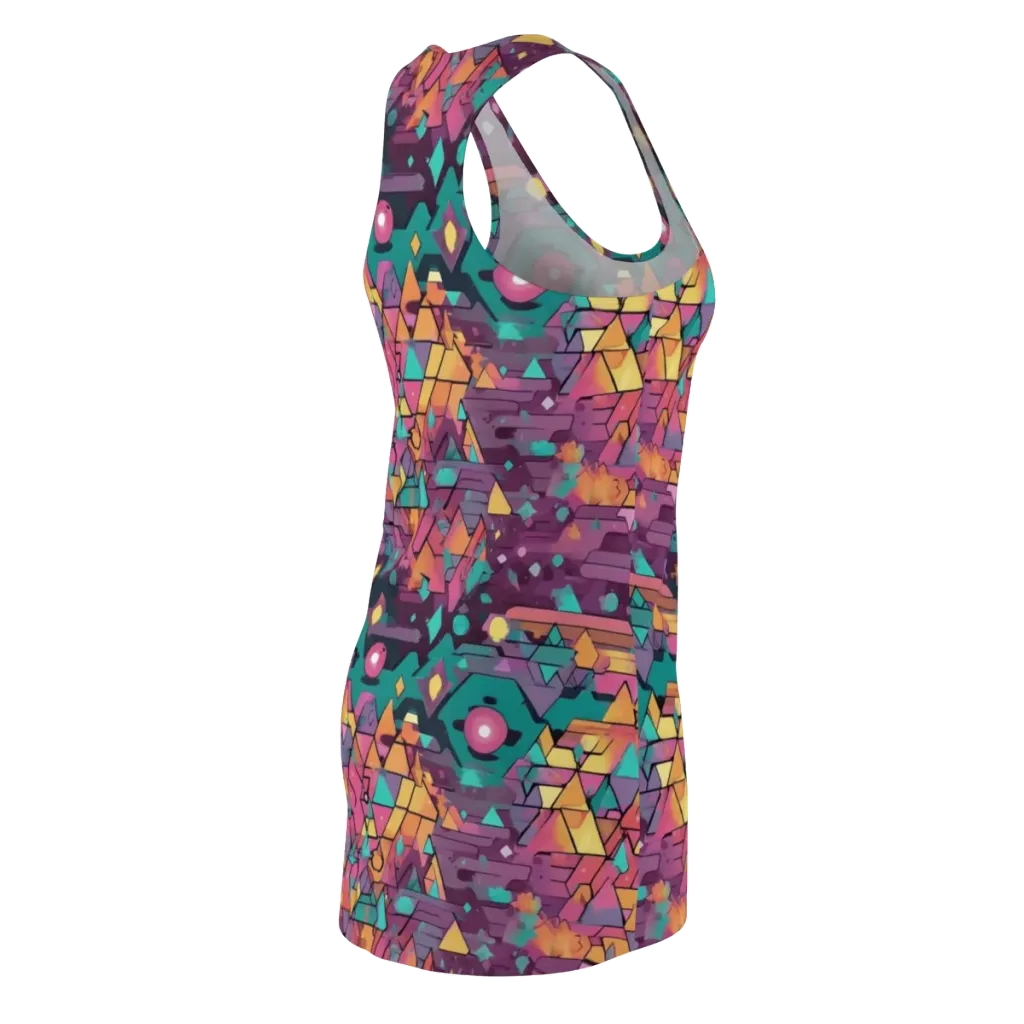 Prismatic Rumble on Racerback Dress — Back Side