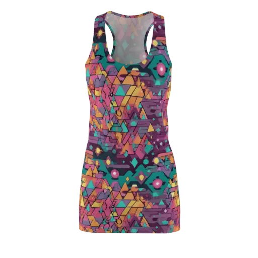 Prismatic Rumble on a Racerback Dress