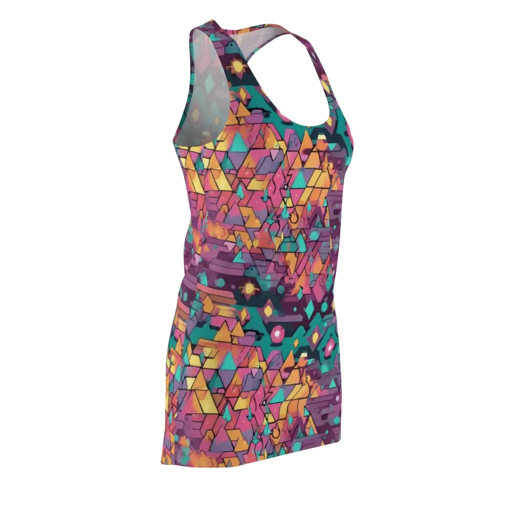 Prismatic Rumble on Racerback Dress — Front Side