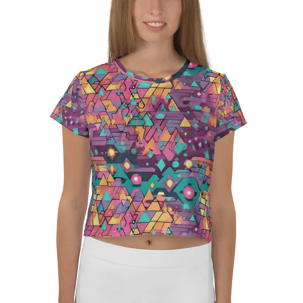 Prismatic Rumble on Crop Tee — Front