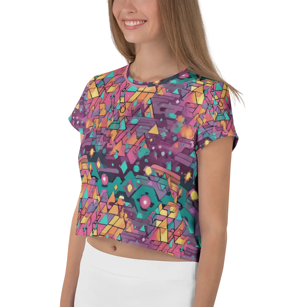 Prismatic Rumble on Crop Tee — Left