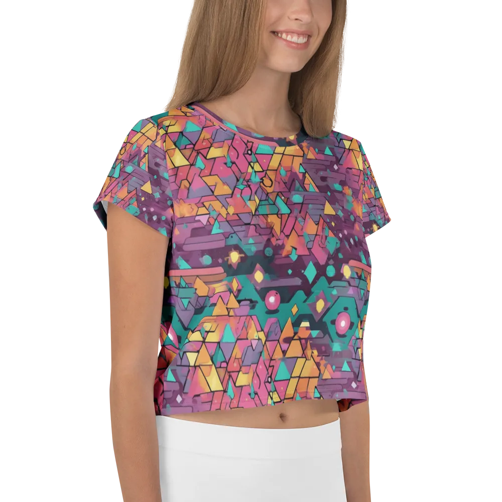 Prismatic Rumble on Crop Tee — Right