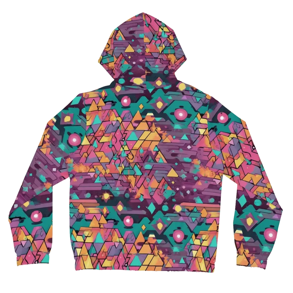 Prismatic Rumble on Women's Full-Zip Hoodie — Back