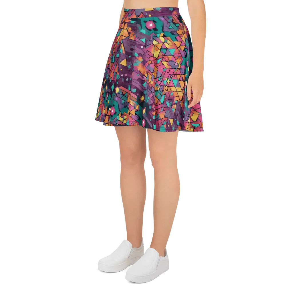 Prismatic Rumble on Skater Skirt — Left