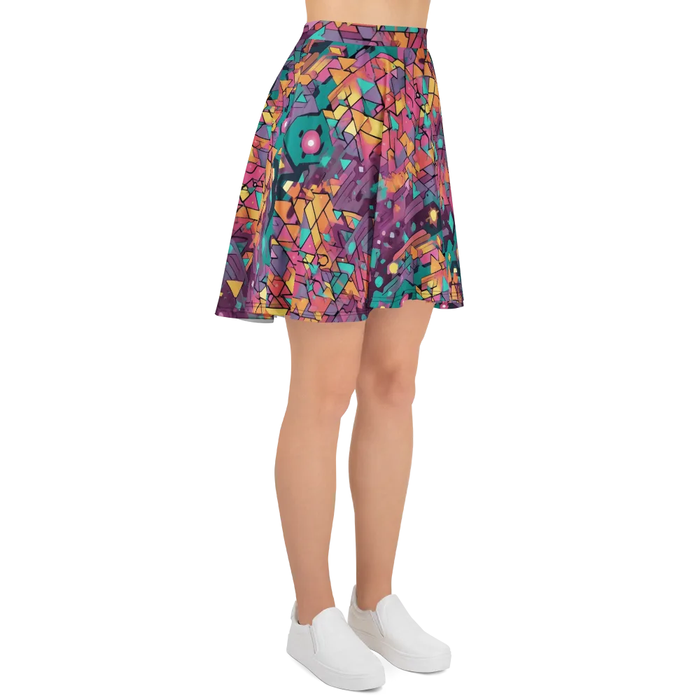 Prismatic Rumble on Skater Skirt — Right